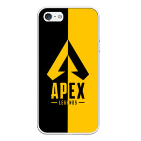 Чехол для iPhone 5/5S матовый с принтом APEX LEGENDS YELLOW в Тюмени, Силикон | Область печати: задняя сторона чехла, без боковых панелей | Тематика изображения на принте: apex | legend | legends | titanfall | апекс | арех | бангалор | бладхаунд | верхушки | гибралтар | каустик | лайфлайн | легенда | легенды | ледженд | леджендс | мираж | орех | рэйф | титанфол