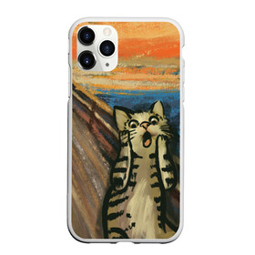 Чехол для iPhone 11 Pro Max матовый с принтом Крик котика в Тюмени, Силикон |  | Тематика изображения на принте: cat | картина | кот | котик | котики | коты | котэ | кошак | крик | мем | приколы