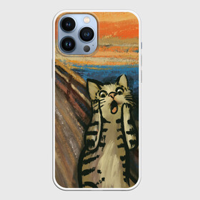 Чехол для iPhone 13 Pro Max с принтом Крик котика в Тюмени,  |  | cat | картина | кот | котик | котики | коты | котэ | кошак | крик | мем | приколы