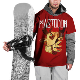 Накидка на куртку 3D с принтом Mastodon в Тюмени, 100% полиэстер |  | Тематика изображения на принте: leviathan | mastodon | metal | sludge metal | stoner | грув метал | группы | мастодон | метал | музыка | рок