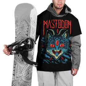 Накидка на куртку 3D с принтом Mastodon в Тюмени, 100% полиэстер |  | Тематика изображения на принте: leviathan | mastodon | metal | sludge metal | stoner | грув метал | группы | мастодон | метал | музыка | рок