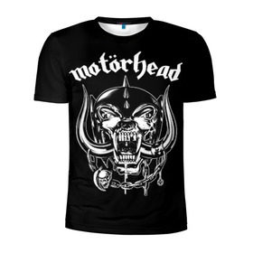 Мужская футболка 3D спортивная с принтом Motorhead в Тюмени, 100% полиэстер с улучшенными характеристиками | приталенный силуэт, круглая горловина, широкие плечи, сужается к линии бедра | motorhead | группы | лемми килмистер | метал | музыка | рок | хард рок | хеви метал