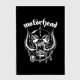 Постер с принтом Motorhead в Тюмени, 100% бумага
 | бумага, плотность 150 мг. Матовая, но за счет высокого коэффициента гладкости имеет небольшой блеск и дает на свету блики, но в отличии от глянцевой бумаги не покрыта лаком | motorhead | группы | лемми килмистер | метал | музыка | рок | хард рок | хеви метал