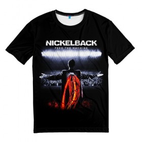 Мужская футболка 3D с принтом Nickelback в Тюмени, 100% полиэфир | прямой крой, круглый вырез горловины, длина до линии бедер | dark horse | feed the machine | nickelback | no fixed adress | группы | метал | музыка | никлбэк | рок | хард рок | чед крюгер