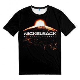 Мужская футболка 3D с принтом Nickelback в Тюмени, 100% полиэфир | прямой крой, круглый вырез горловины, длина до линии бедер | dark horse | feed the machine | nickelback | no fixed adress | группы | метал | музыка | никлбэк | рок | хард рок | чед крюгер