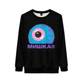 Женский свитшот 3D с принтом Mishka NYC в Тюмени, 100% полиэстер с мягким внутренним слоем | круглый вырез горловины, мягкая резинка на манжетах и поясе, свободная посадка по фигуре | addict | keep watch | mishka | mishkanyc | nyc | ski patrol crewneck | tessa violet | бренд | мишка | стритвер | тесса виолет | уличная мода | урбан стаил