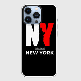 Чехол для iPhone 13 Pro с принтом New York City в Тюмени,  |  | america | city | large | liberty | new york | sculpture | statue | symbol | usa | америка | большие | буквы | город | графика | жизни | иллюстрация | искусство | мода | нью йорк | рисунок | свободы | силуэт | символ | скульптура | статуя
