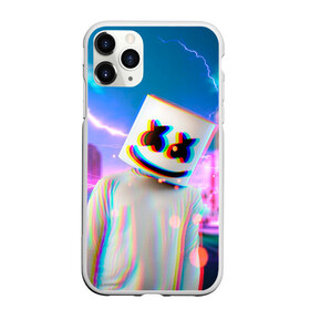 Чехол для iPhone 11 Pro Max матовый с принтом Marshmello Glitch в Тюмени, Силикон |  | christopher | comstock | dj | dotcom | fortnite | friends | glitch | marshmallow | marshmello | usa | глитч | диджей | друзья | зефир | комсток | крис | мармелад | маршмэллоу | молнии | музыка | продюсер | сша | фортнайт | хаус | электро