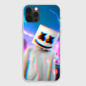 Чехол для iPhone 12 Pro Max с принтом Marshmello Glitch в Тюмени, Силикон |  | Тематика изображения на принте: christopher | comstock | dj | dotcom | fortnite | friends | glitch | marshmallow | marshmello | usa | глитч | диджей | друзья | зефир | комсток | крис | мармелад | маршмэллоу | молнии | музыка | продюсер | сша | фортнайт | хаус | электро