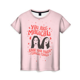 Женская футболка 3D с принтом Fearless females в Тюмени, 100% полиэфир ( синтетическое хлопкоподобное полотно) | прямой крой, круглый вырез горловины, длина до линии бедер | 8 марта | feminism | girl power | like a girl | venus | весна | женщины | международный женский день | подарок | феминизм