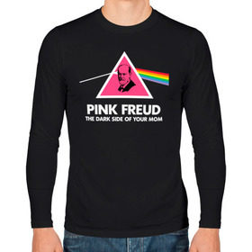 Мужской лонгслив хлопок с принтом Pink Freud в Тюмени, 100% хлопок |  | pink freud | sigmund freud | зигмунд фрейд | фрейд