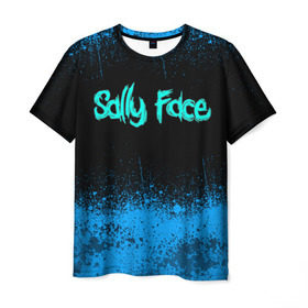 Мужская футболка 3D с принтом Sally Face (19) в Тюмени, 100% полиэфир | прямой крой, круглый вырез горловины, длина до линии бедер | face | fisher | larry johnson | mask | sally | sally face | sally fisher | демоны | духи | маска | призраки | салли | салли фейс | салли фишер | фейс