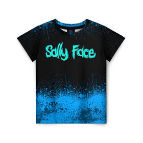 Детская футболка 3D с принтом Sally Face (19) в Тюмени, 100% гипоаллергенный полиэфир | прямой крой, круглый вырез горловины, длина до линии бедер, чуть спущенное плечо, ткань немного тянется | face | fisher | larry johnson | mask | sally | sally face | sally fisher | демоны | духи | маска | призраки | салли | салли фейс | салли фишер | фейс