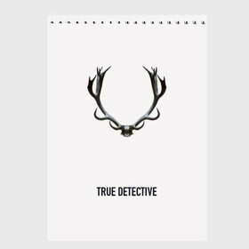 Скетчбук с принтом True Detective в Тюмени, 100% бумага
 | 48 листов, плотность листов — 100 г/м2, плотность картонной обложки — 250 г/м2. Листы скреплены сверху удобной пружинной спиралью | carcosa | true detective | каркоса | криминал | мистика | настоящий детектив | раст коул | религия | ритуал | рога | символ | эзотерика