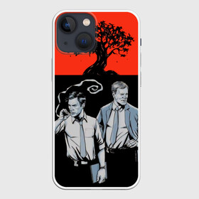 Чехол для iPhone 13 mini с принтом True Detective в Тюмени,  |  | carcosa | true detective | каркоса | криминал | мистика | настоящий детектив | раст коул | религия | ритуал | рога | символ | эзотерика