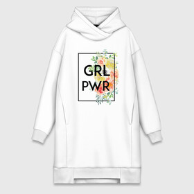 Платье-худи хлопок с принтом GRL PWR в Тюмени,  |  | 8 марта | feminism | girl power | like a girl | venus | весна | женщины | международный женский день | подарок | феминизм