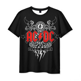 Мужская футболка 3D с принтом AC/DC в Тюмени, 100% полиэфир | прямой крой, круглый вырез горловины, длина до линии бедер | ac dc | acdc | группы | метал | музыка | рок | хард рок | эйси диси | эйсидиси