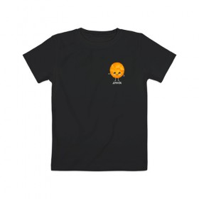 Детская футболка хлопок с принтом Драник в Тюмени, 100% хлопок | круглый вырез горловины, полуприлегающий силуэт, длина до линии бедер | для двоих | дранiк | драник | еда | парные | сметана | сметанка | смятанка