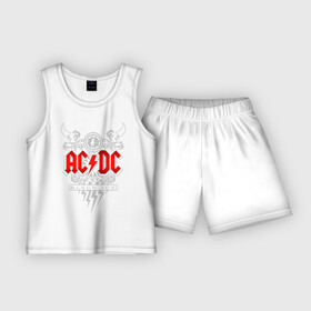 Детская пижама с шортами хлопок с принтом AC DC в Тюмени,  |  | ac dc | acdc | группы | метал | музыка | рок | хард рок | эйси диси | эйсидиси