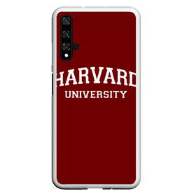 Чехол для Honor 20 с принтом Harvard University_девиз в Тюмени, Силикон | Область печати: задняя сторона чехла, без боковых панелей | harvard university | usa | америка | вуз | гарвард | колледж | образование | студенты | сша | университет | школа