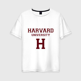 Женская футболка хлопок Oversize с принтом Harvard University_девиз в Тюмени, 100% хлопок | свободный крой, круглый ворот, спущенный рукав, длина до линии бедер
 | harvard university | usa | америка | вуз | гарвард | колледж | образование | студенты | сша | университет | школа