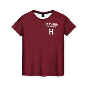 Женская футболка 3D с принтом Harvard University в Тюмени, 100% полиэфир ( синтетическое хлопкоподобное полотно) | прямой крой, круглый вырез горловины, длина до линии бедер | harvard university | usa | америка | вуз | гарвард | колледж | образование | студенты | сша | университет | школа