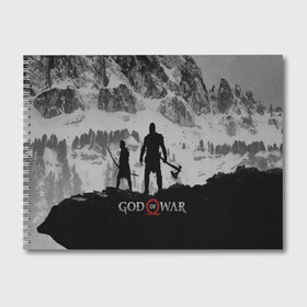 Альбом для рисования с принтом GOD of WAR в Тюмени, 100% бумага
 | матовая бумага, плотность 200 мг. | god of war | god of war 2 | god of war ii | бог войны | война богов | колосс родосский | кратос | крик