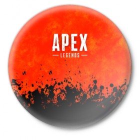 Значок с принтом APEX LEGENDS в Тюмени,  металл | круглая форма, металлическая застежка в виде булавки | 