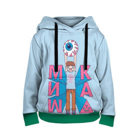 Детская толстовка 3D с принтом MISHKA NYC в Тюмени, 100% полиэстер | двухслойный капюшон со шнурком для регулировки, мягкие манжеты на рукавах и по низу толстовки, спереди карман-кенгуру с мягким внутренним слоем | Тематика изображения на принте: addict | keep watch | mishka | mishkanyc | nyc | ski patrol crewneck | tessa violet | бренд | мишка | стритвер | тесса виолет | уличная мода | урбан стаил