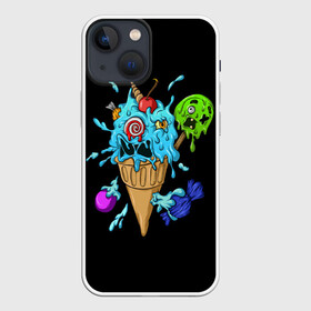 Чехол для iPhone 13 mini с принтом Мороженое Монстр в Тюмени,  |  | candy | ice cream | marshmallow | monster | monsters | oreo | sweets | zombie | зомби | леденец | леденцы | маршмеллоу | монстр | монстры | мороженое | орео | сладости