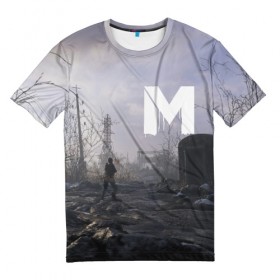 Мужская футболка 3D с принтом M в Тюмени, 100% полиэфир | прямой крой, круглый вырез горловины, длина до линии бедер | exodus | metro | stalker | артем | исход | метро | сталкер | эксодус
