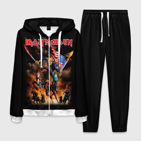 Мужской костюм 3D с принтом Iron Maiden в Тюмени, 100% полиэстер | Манжеты и пояс оформлены тканевой резинкой, двухслойный капюшон со шнурком для регулировки, карманы спереди | heavy metal | iron maiden | metal | айрон мейден | группы | метал | музыка | рок | хеви метал