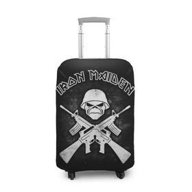 Чехол для чемодана 3D с принтом Iron Maiden в Тюмени, 86% полиэфир, 14% спандекс | двустороннее нанесение принта, прорези для ручек и колес | heavy metal | iron maiden | metal | айрон мейден | группы | метал | музыка | рок | хеви метал