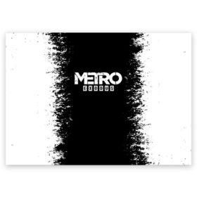 Поздравительная открытка с принтом METRO EXODUS в Тюмени, 100% бумага | плотность бумаги 280 г/м2, матовая, на обратной стороне линовка и место для марки
 | Тематика изображения на принте: exodus | horror | metro 2033 | metro exodus | survival | игры | исход | метро | метро 2035