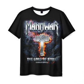 Мужская футболка 3D с принтом Manowar в Тюмени, 100% полиэфир | прямой крой, круглый вырез горловины, длина до линии бедер | heavy metal | manowar | power metal | группы | метал | музыка | пауэр метал | рок | хеви метал