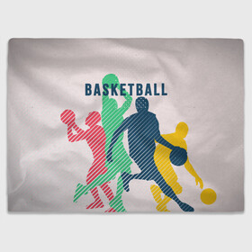 Плед 3D с принтом Баскетбол в Тюмени, 100% полиэстер | закругленные углы, все края обработаны. Ткань не мнется и не растягивается | баскет | баскетбол | вип | дизайн | люди | мяч | новинка | спорт | спортсмен | топ | тренд | человек