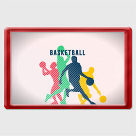 Магнит 45*70 с принтом Баскетбол в Тюмени, Пластик | Размер: 78*52 мм; Размер печати: 70*45 | баскет | баскетбол | вип | дизайн | люди | мяч | новинка | спорт | спортсмен | топ | тренд | человек