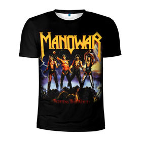 Мужская футболка 3D спортивная с принтом Manowar в Тюмени, 100% полиэстер с улучшенными характеристиками | приталенный силуэт, круглая горловина, широкие плечи, сужается к линии бедра | heavy metal | manowar | power metal | группы | метал | музыка | пауэр метал | рок | хеви метал