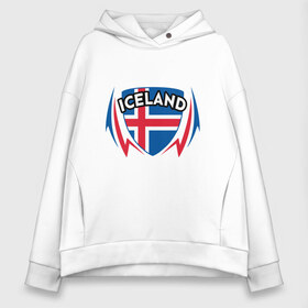 Женское худи Oversize хлопок с принтом Исландия в Тюмени, френч-терри — 70% хлопок, 30% полиэстер. Мягкий теплый начес внутри —100% хлопок | боковые карманы, эластичные манжеты и нижняя кромка, капюшон на магнитной кнопке | coach | football | game | iceland | soccer | sport | team | викинг | вратарь | гол | игра | игрок | исландия | кубок | мяч | победа | сборная | соккер | спорт | спортсмен | тренер | флаг | футбол | футболист | чемпион | чемпионат