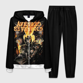 Мужской костюм 3D с принтом Avenged Sevenfold в Тюмени, 100% полиэстер | Манжеты и пояс оформлены тканевой резинкой, двухслойный капюшон со шнурком для регулировки, карманы спереди | a7x | avenged sevenfold | heavy metal | metal | группы | метал | музыка | прогрессивный метал | рок | хард рок | хэви метал