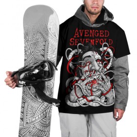 Накидка на куртку 3D с принтом Avenged Sevenfold в Тюмени, 100% полиэстер |  | Тематика изображения на принте: 