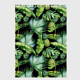 Скетчбук с принтом Ананасы в Тюмени, 100% бумага
 | 48 листов, плотность листов — 100 г/м2, плотность картонной обложки — 250 г/м2. Листы скреплены сверху удобной пружинной спиралью | branches | fashion | flora | fruit | leaves | nature | palm trees | pineapples | style | tropical | youth | акварель | ананасы | ветки | графика | иллюстрация | картинка | листья | мода | молодежная | пальмы | природа | рисунок | стиль