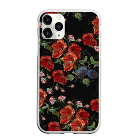 Чехол для iPhone 11 Pro Max матовый с принтом Маки в Тюмени, Силикон |  | berries | embroidery | field | flo | flowers | ornament | plants | poppies | red | абстракция | вышивка | графика | иллюстрация | красные | лепестки | листья | маки | мода | орнамент | полевые | растения | рисунок | творчество | узоры