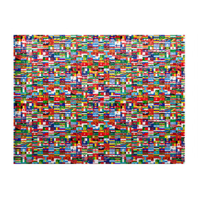 Обложка для студенческого билета с принтом ФЛАГИ в Тюмени, натуральная кожа | Размер: 11*8 см; Печать на всей внешней стороне | pattern | материки | мир | паттерн | страны | текстура | флаги | флаги мира | флажки