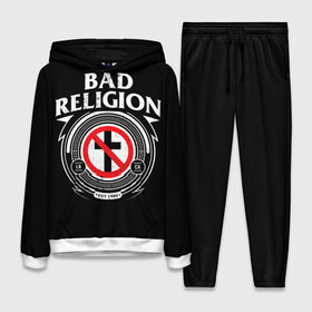 Женский костюм 3D (с толстовкой) с принтом Bad Religion в Тюмени,  |  | bad religion | hardcore | punk | группы | музыка | панк | панк рок | рок
