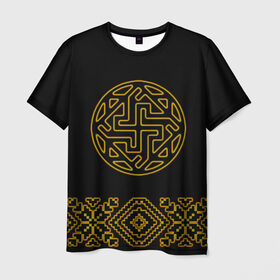 Мужская футболка 3D с принтом символ валькирии в Тюмени, 100% полиэфир | прямой крой, круглый вырез горловины, длина до линии бедер | ethnic | folk | runes | slav | валькирия | руны | русь | славяне | фолк | фольклор | этника | этно | язычество