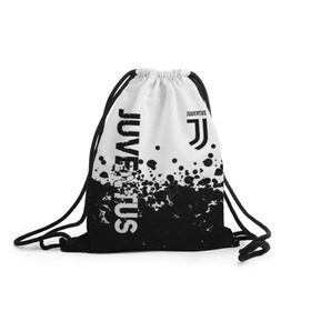 Рюкзак-мешок 3D с принтом Juventus в Тюмени, 100% полиэстер | плотность ткани — 200 г/м2, размер — 35 х 45 см; лямки — толстые шнурки, застежка на шнуровке, без карманов и подкладки | 