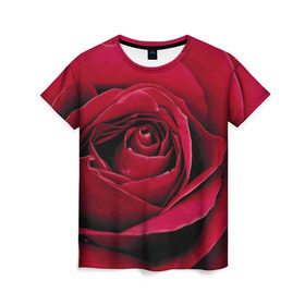 Женская футболка 3D с принтом Бутон алой розы в Тюмени, 100% полиэфир ( синтетическое хлопкоподобное полотно) | прямой крой, круглый вырез горловины, длина до линии бедер | 8 | day | flower | flowers | international | nature | pud | rose | roses | womens | бутон | день | женский | марта | международный | природа | растение | роза | розы | цветок | цветы