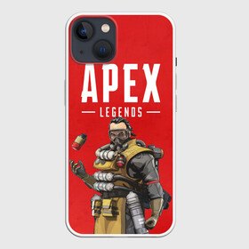 Чехол для iPhone 13 с принтом CAUSTIC APEX LEGENDS в Тюмени,  |  | apex | caustic | legend | legends | titanfall | апекс | арех | бангалор | бладхаунд | гибралтар | каустик | лайфлайн | ледженд | леджендс | мираж | орех | рэйф