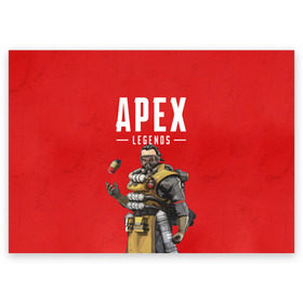 Поздравительная открытка с принтом CAUSTIC APEX LEGENDS в Тюмени, 100% бумага | плотность бумаги 280 г/м2, матовая, на обратной стороне линовка и место для марки
 | Тематика изображения на принте: apex | caustic | legend | legends | titanfall | апекс | арех | бангалор | бладхаунд | гибралтар | каустик | лайфлайн | ледженд | леджендс | мираж | орех | рэйф